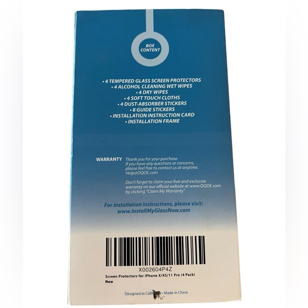 IPhone X/XS/11 Pro Tempered Glass Screen Protectors 4 Pack - Picture 2 of 3